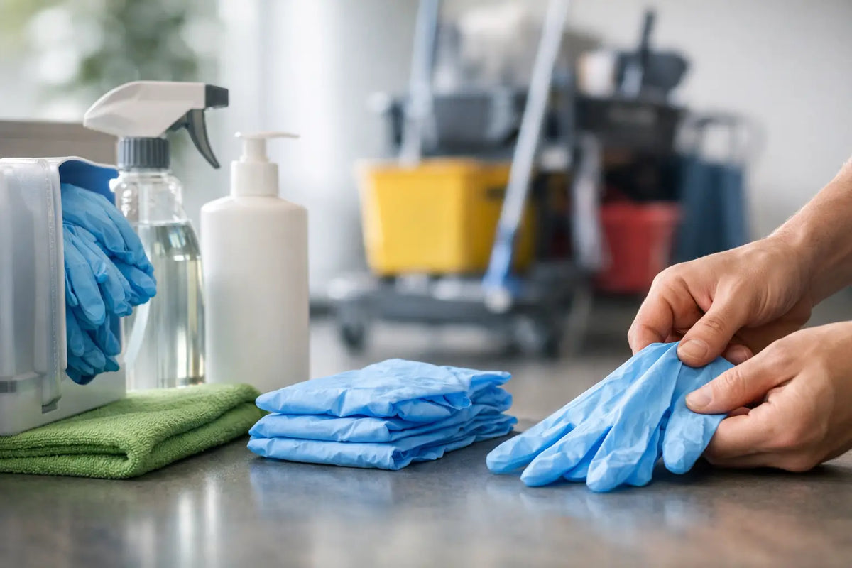 Handschuhverbrauch im Reinigungsdienst senken