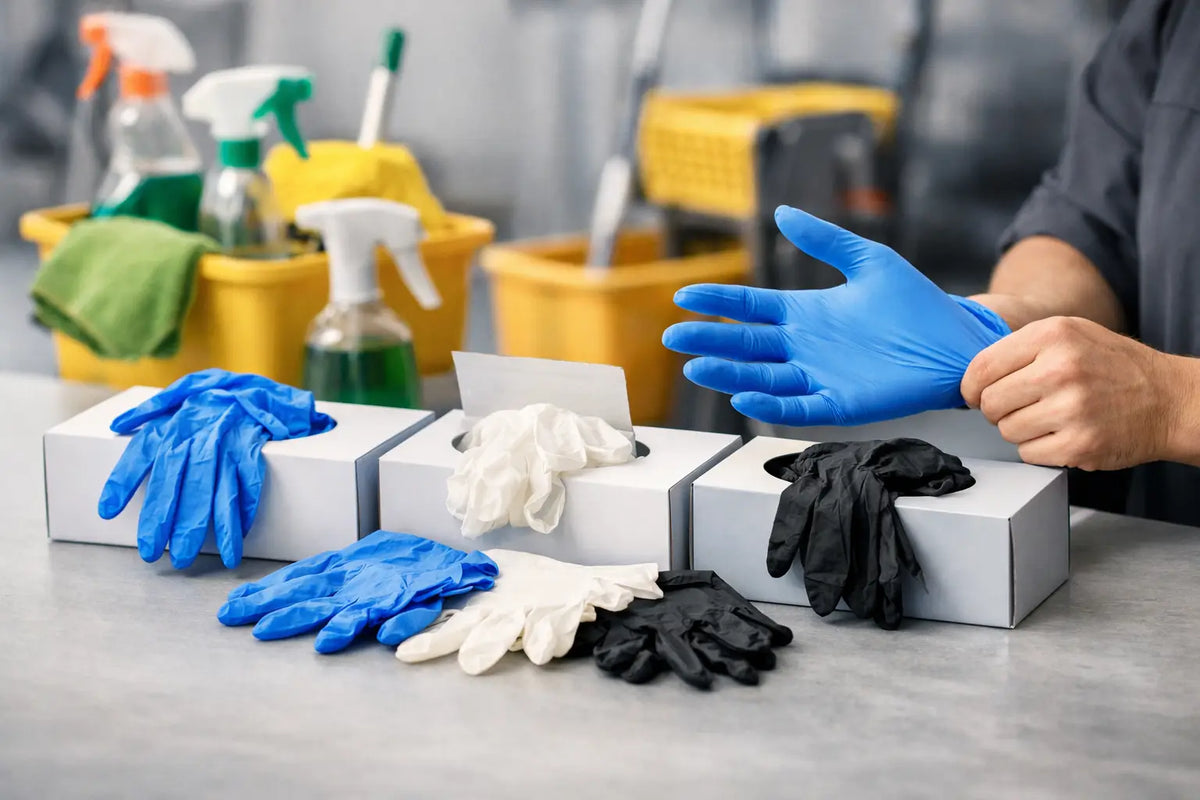 Einweghandschuhe für Reinigungsfirma wählen