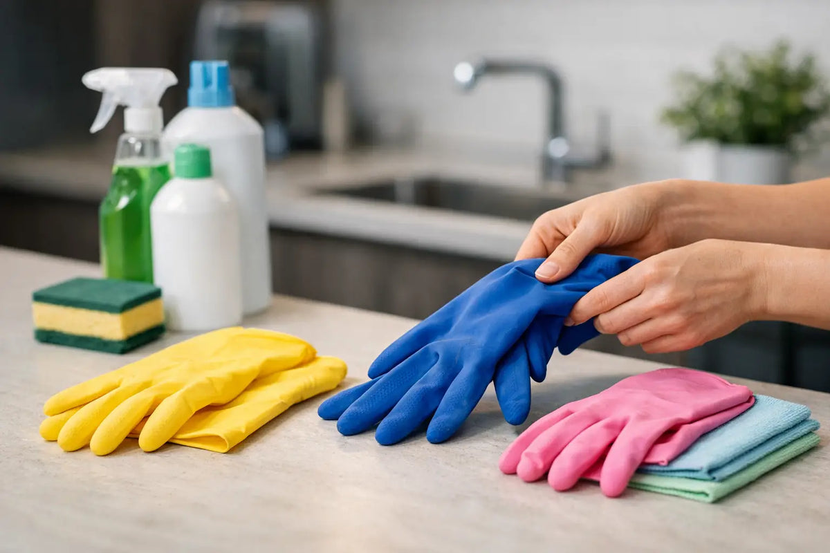 Handschuhe beim Putzen richtig wechseln