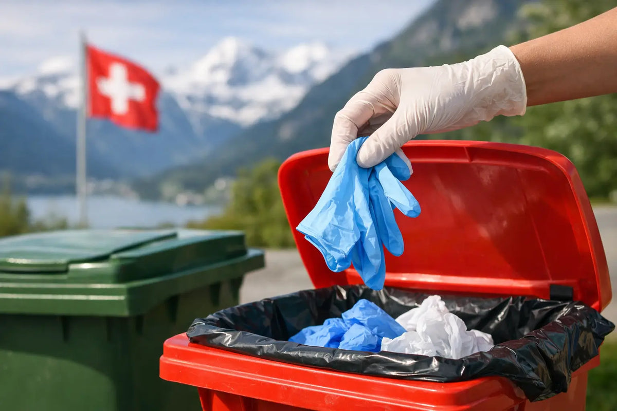 Einweghandschuhe richtig entsorgen in der Schweiz