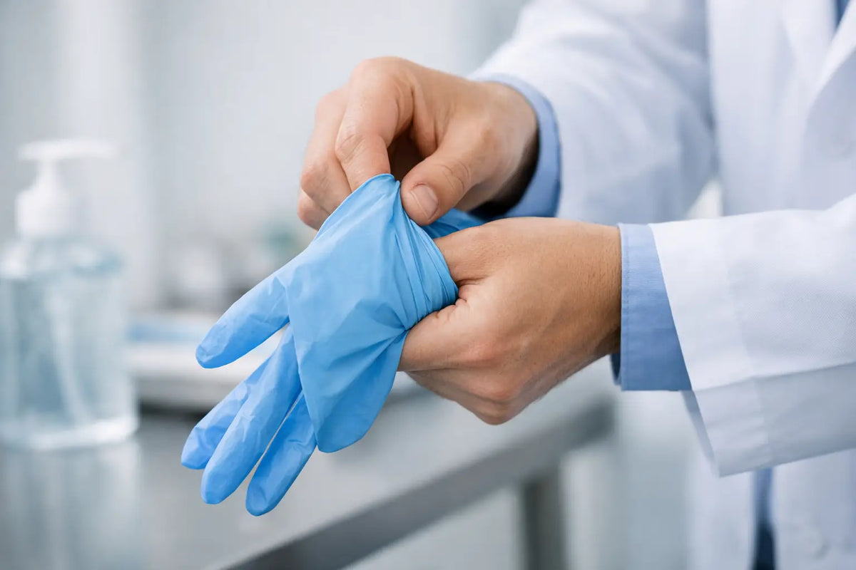 Handschuhe hygienisch ausziehen - Anleitung