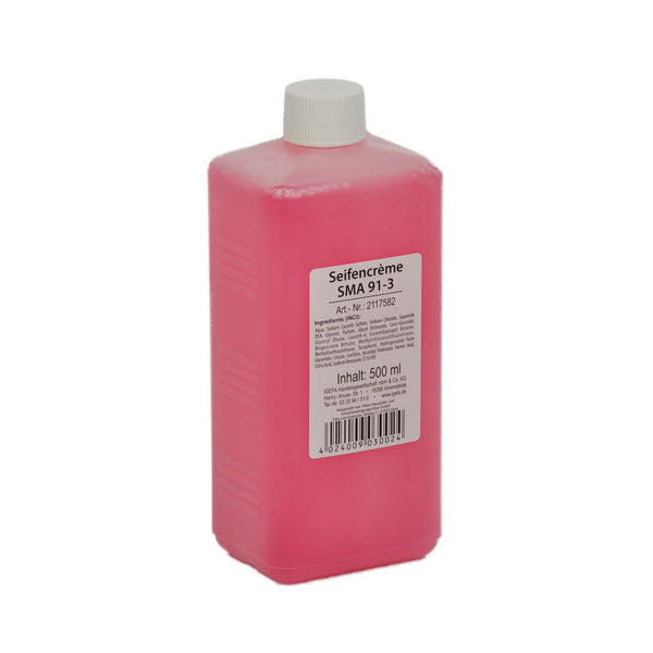 CLEAN and CLEVER Seifencrème SMA 91 – Blumenduft, rosa, pH-neutral, 500 ml (12 Flaschen)