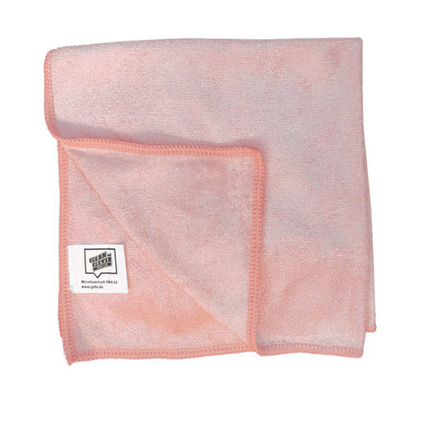 CLEAN and CLEVER Microfasertuch SMA 62 – 40 × 40 cm, 280 g/m², rosa (25 Stück)