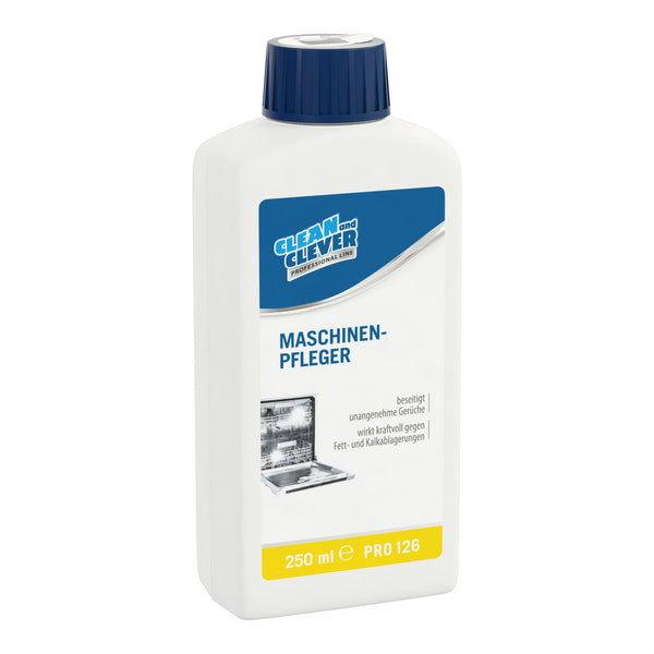 CLEAN and CLEVER Maschinenpfleger PRO 126 – farblos, flüssig, pH: 2,1, 250 ml, gebrauchsfertig (12 Flaschen)