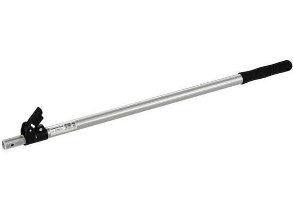 Silberner eloxierter Aluminium-Teleskopstiel PRO 306 mit ergonomischem Griff auf neutralem Hintergrund