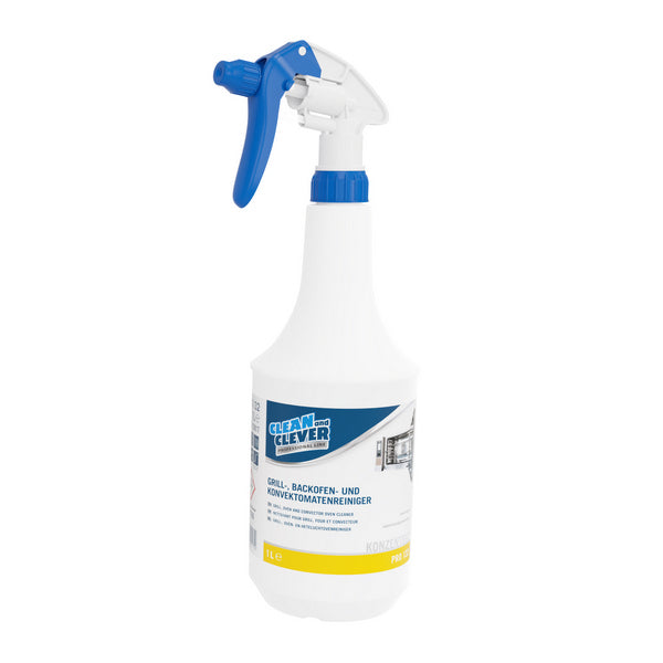 CLEAN and CLEVER Grill- und Backofenreiniger PRO 132 – gelb / braun, flüssig, pH: > 13,5, 2 × 1 Liter, gebrauchsfertig (2 Flaschen)