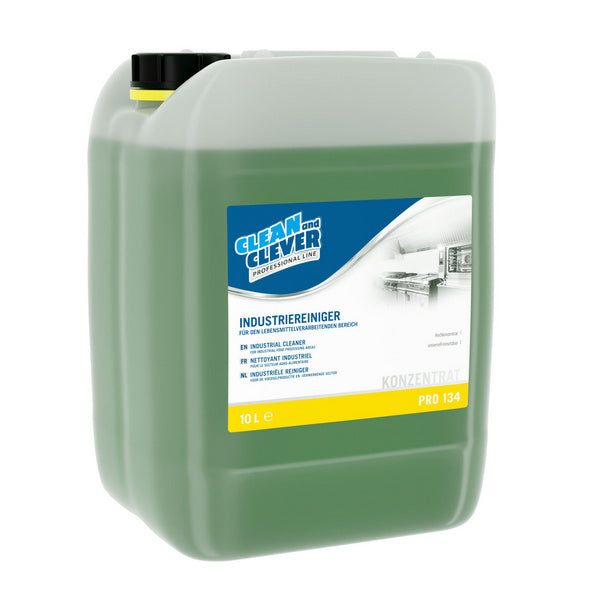 CLEAN and CLEVER Industriereiniger PRO 134 – grün, flüssig, pH: 11,3, 10 Liter, Konzentrat (1 Bidon)