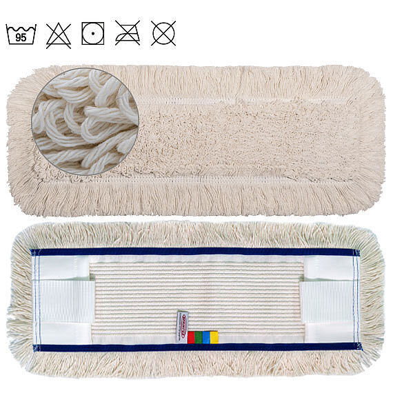 CLEAN and CLEVER Baumwollmopp Classic PRO – Taschen/Laschen, 50 cm (1 Stück)