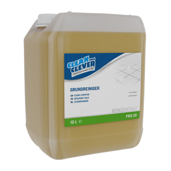CLEAN and CLEVER Universalgrundreiniger PRO 26 – flüssig, charakteristischer Geruch, pH: 10, 10 Liter (1 Bidon)