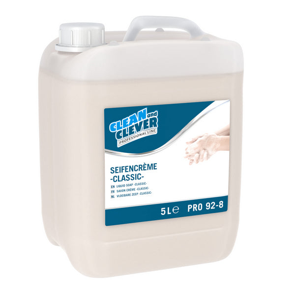 CLEAN and CLEVER Seifencreme PRO 92-8 – sanfter orientalischer Duft, weiss, ph-neutral, 5 Liter (1 Bidon)