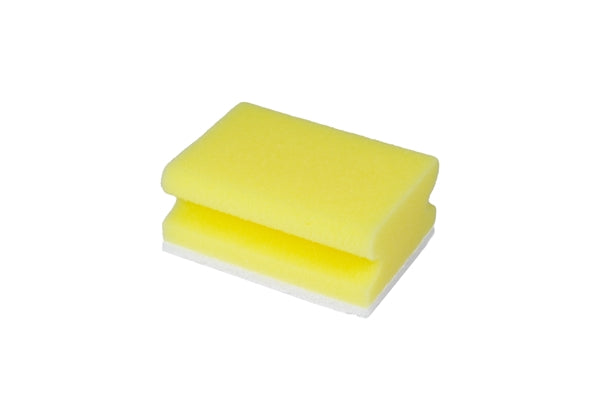 CLEAN and CLEVER Pflegeschwamm klein – 9,5 × 7,0 × 4,8 cm, gelb/ weiss (10 Stück)