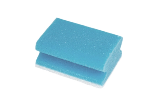 CLEAN and CLEVER Pflegeschwamm klein – 9,5 × 7,0 × 4,8 cm, blau/ weiss (10 Stück)