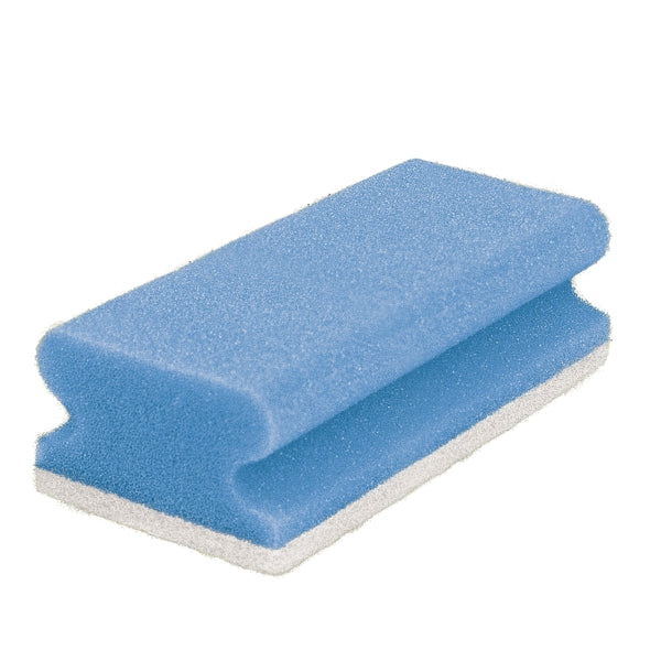 CLEAN and CLEVER Pflegeschwamm gross – 15,3 × 6,9 × 4,2 cm, blau/ weiss (10 Stück)