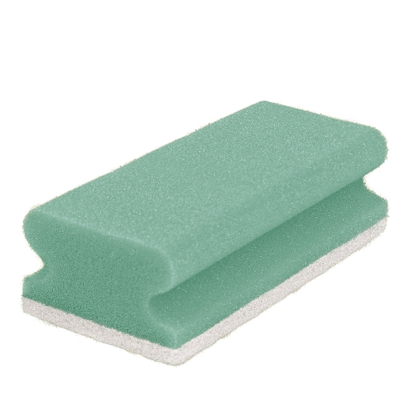 CLEAN and CLEVER Pflegeschwamm gross – 15,3 × 6,9 × 4,2 cm, grün/ weiss (10 Stück)
