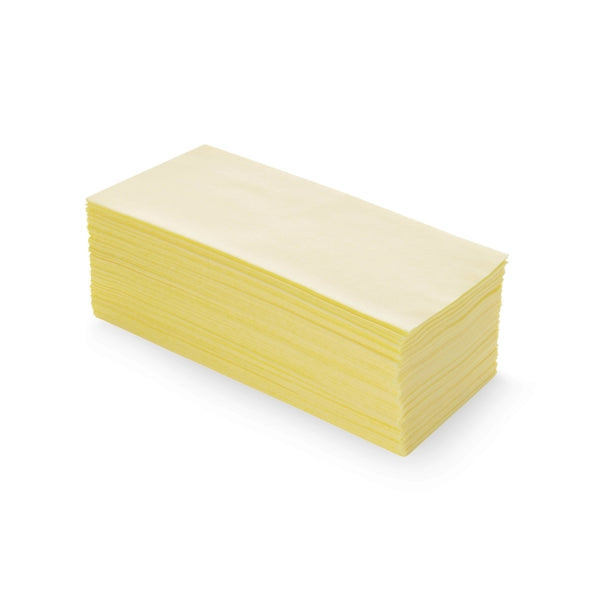 CLEAN and CLEVER PRO 41-301 Staubbindetuch imprägniert – 60 × 30 cm, 55 g/m², PP, gelb (50 Stück)