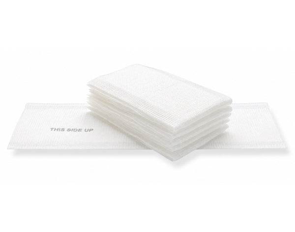 CLEAN and CLEVER Absorptionsmopp Einweg – 42 × 13 cm, für Kletthalter, weiss (5 Stück)