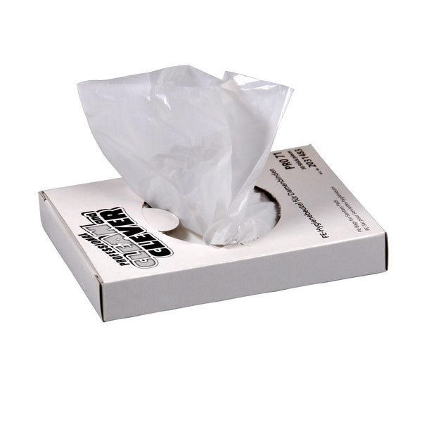CLEAN and CLEVER Hygienebeutel PRO 71 – HD-PE, 8,7 × 1,8 × 12,8 cm, Packung à 30 Beutel, weiss (25 Boxen)