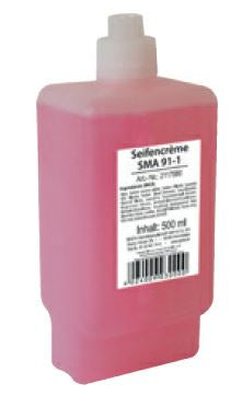 CLEAN and CLEVER Seifencrème SMA 91 – Blumenduft, rosa, pH-neutral, 500 ml (12 Stück)