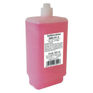 CLEAN and CLEVER Seifencrème SMA 91 – Blumenduft, rosa, pH-neutral, 950 ml (6 Stück)