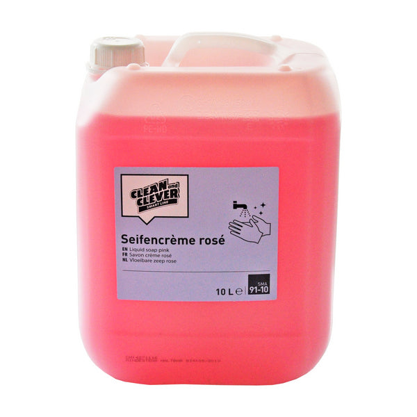CLEAN and CLEVER Seifencrème SMA 91 – Blumenduft, rosa, pH-neutral, 10 Liter (1 Bidon)