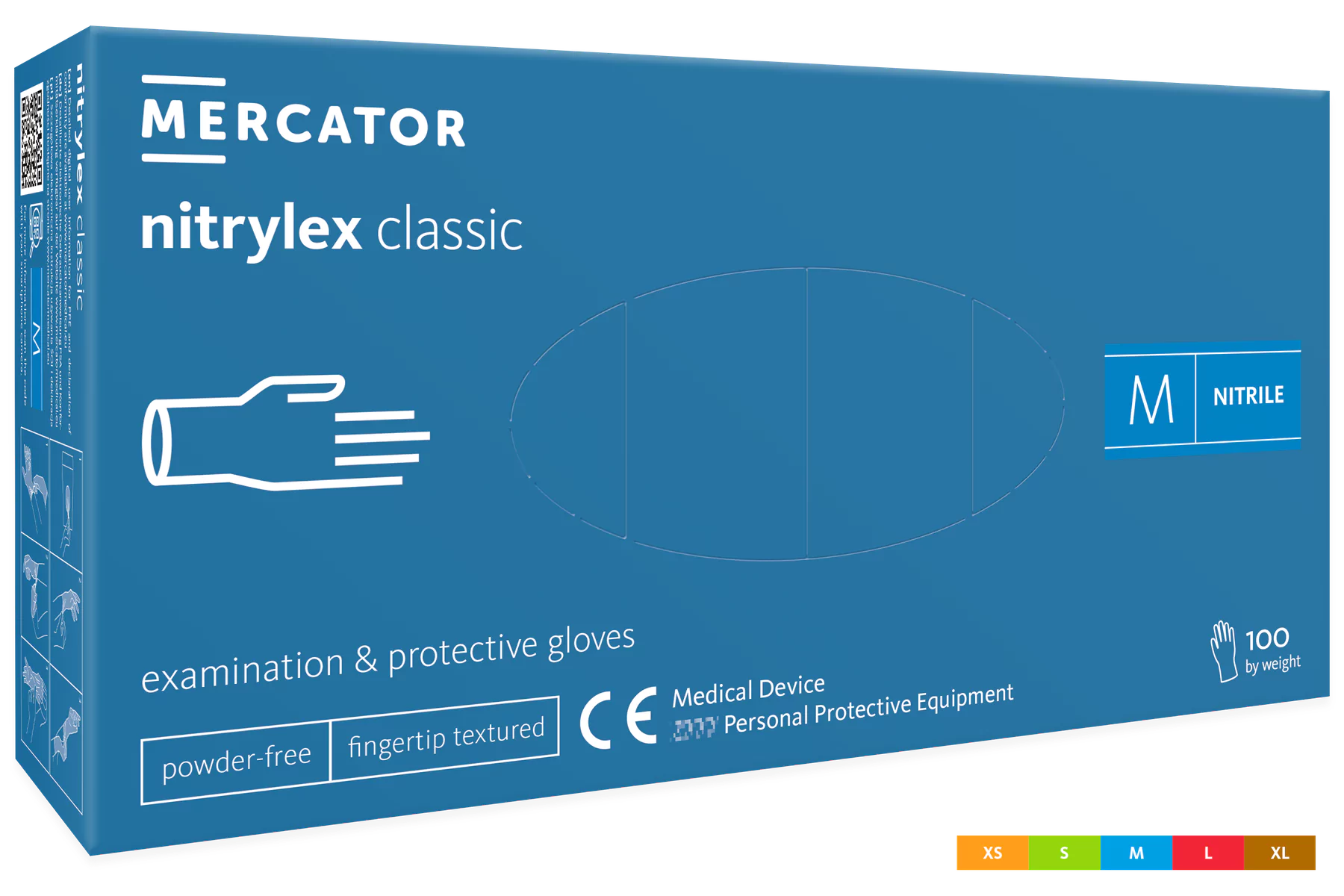 Mercator - Nitrylex Classic Weiß Nitril Handschuhe | Pulverfrei